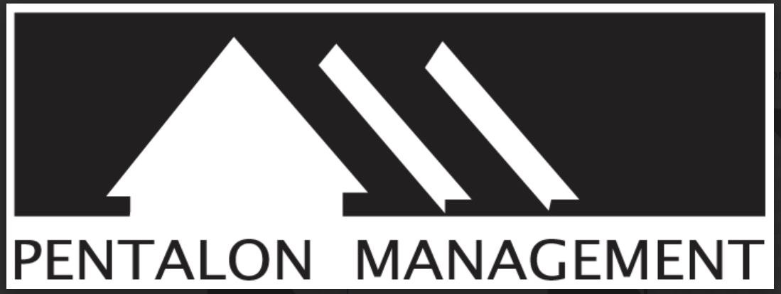A black and white logo for Pentalon Management.